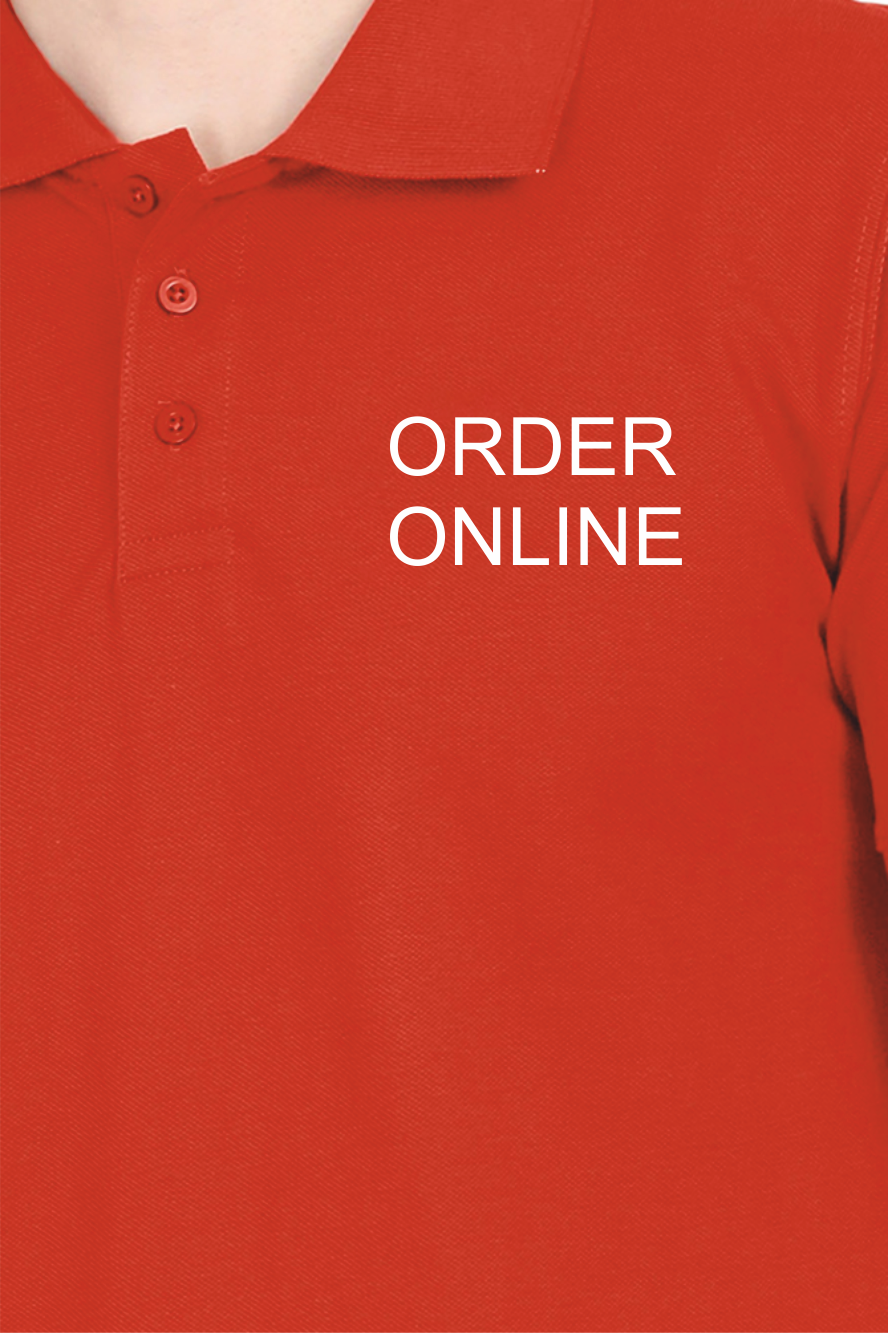 Zomato Delivery Boy Printed Tshirts Cotton Polo