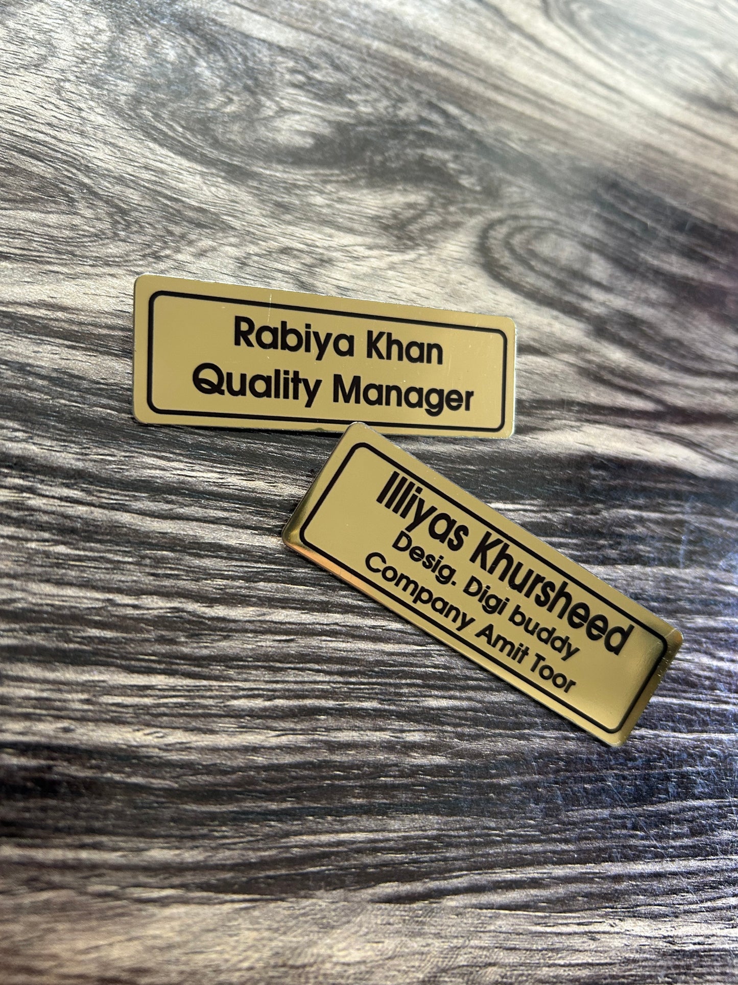Customized Metal Name Plate Badges