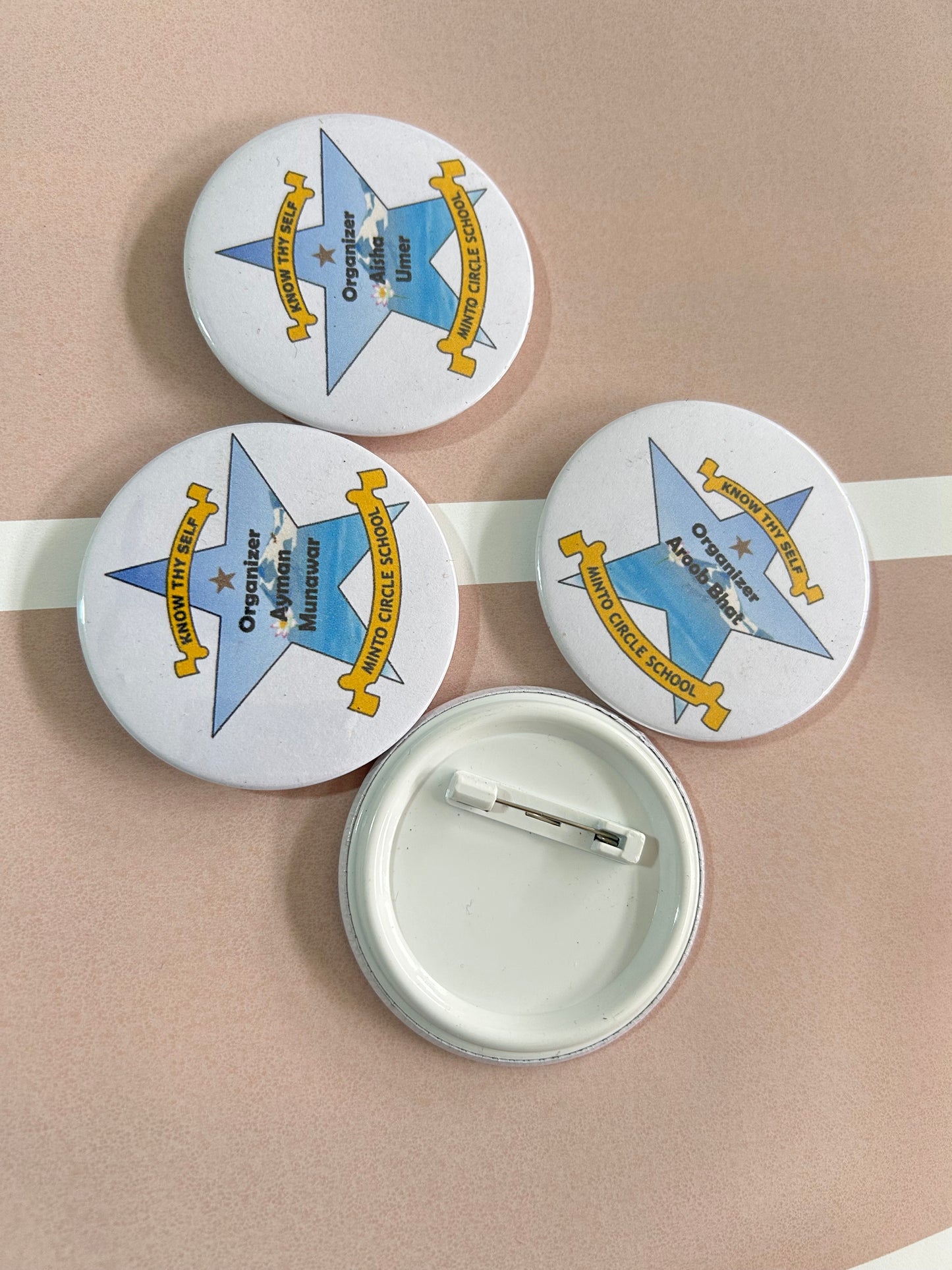 Customized Button Badge With Photo Logo & Text