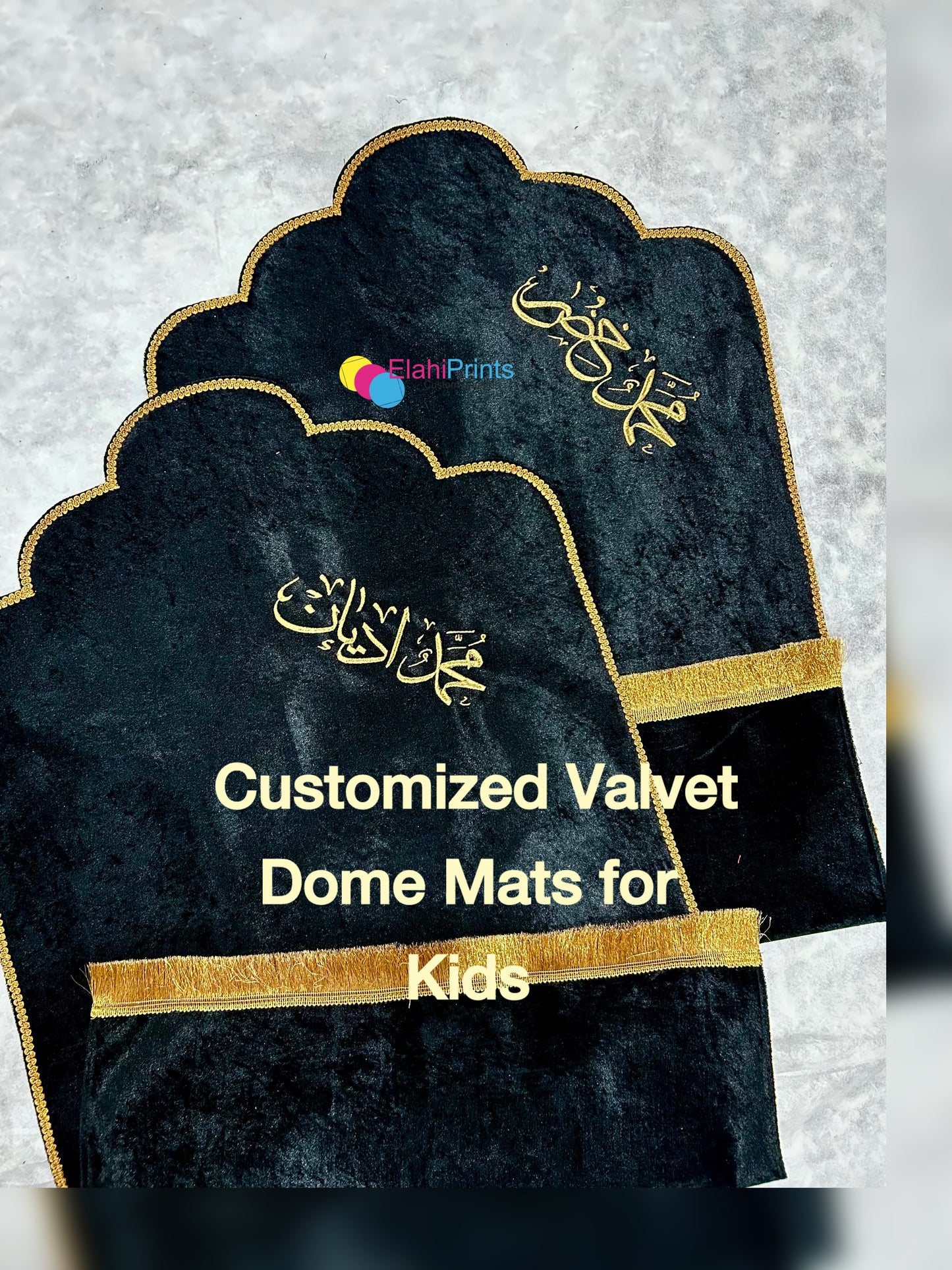 Customized Kids Prayer mats with embroidery name (1 pcs)