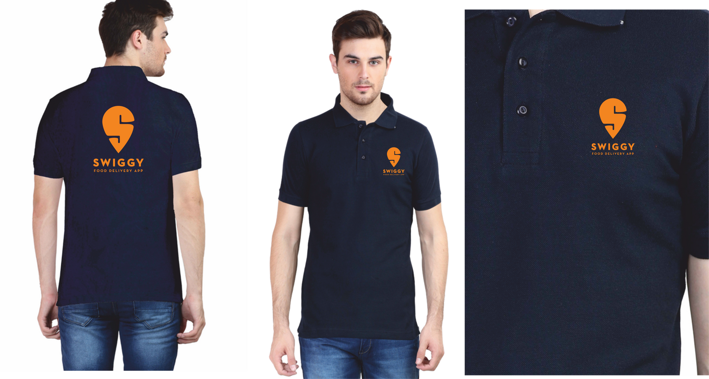 Swiggy Printed Delivery Boys Polo Tshirts