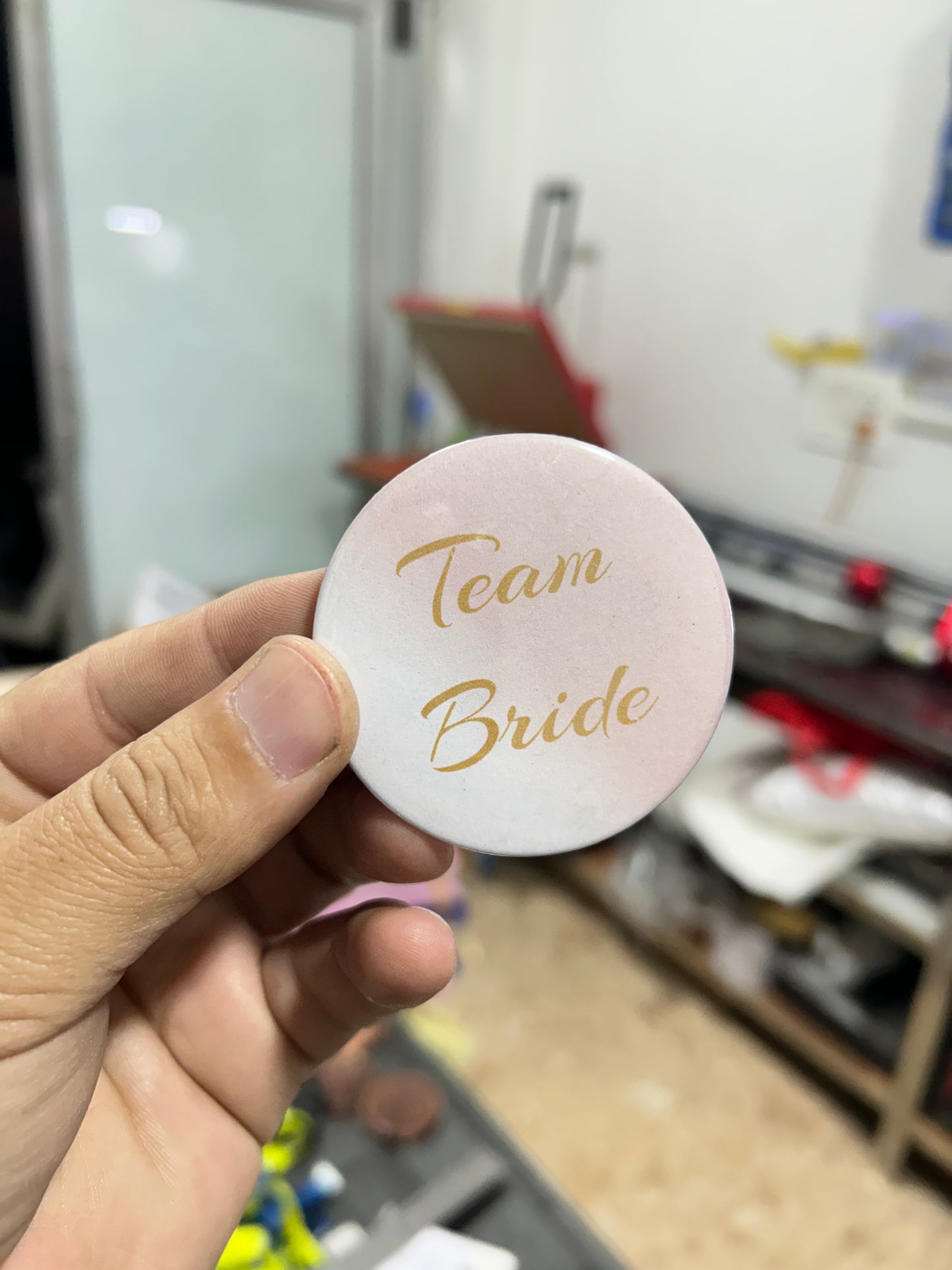 Customized Button Badge With Photo Logo & Text (pack of 5)