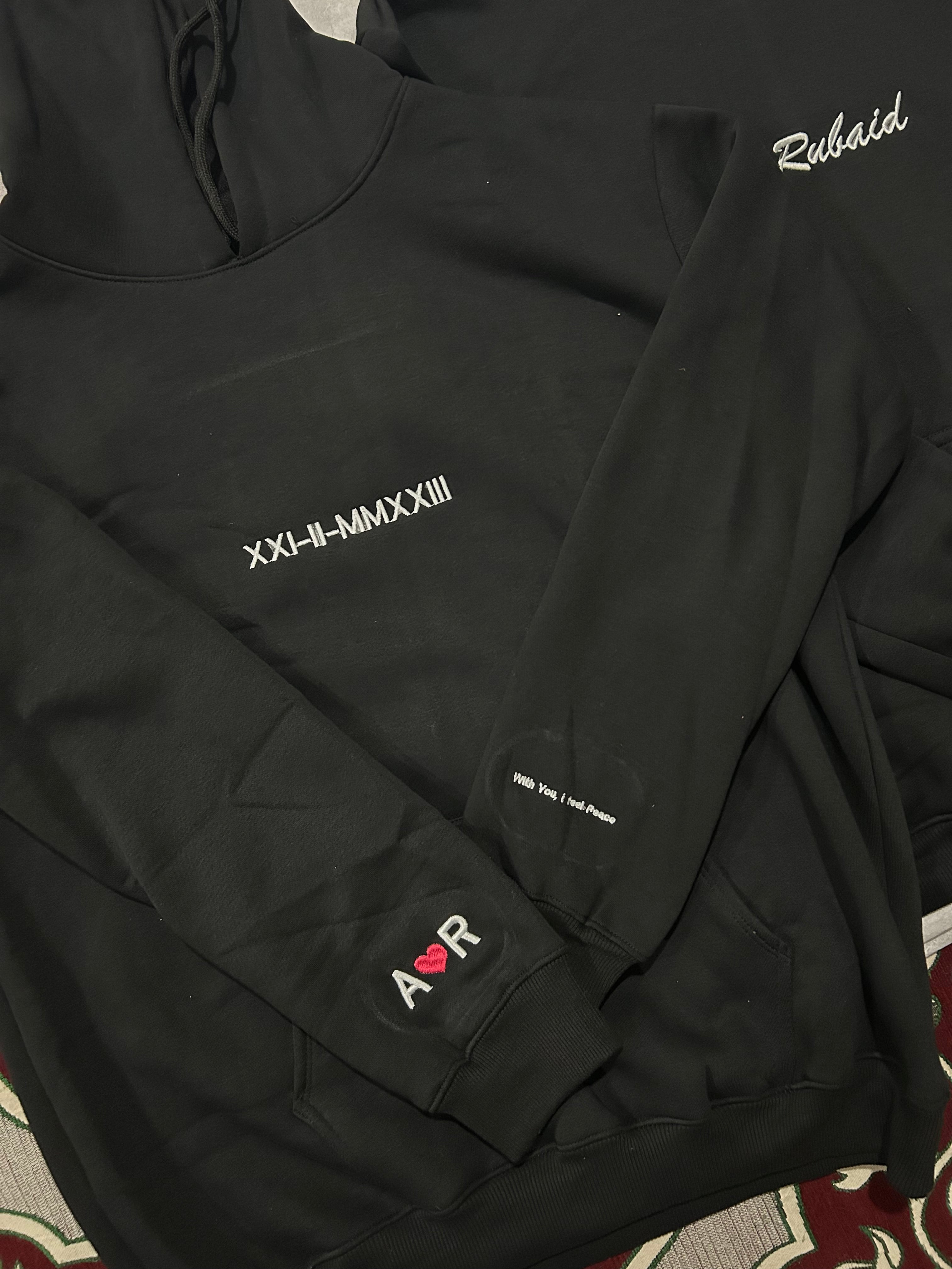 Embroidered Customized Couple Hoodies (pack of 2)