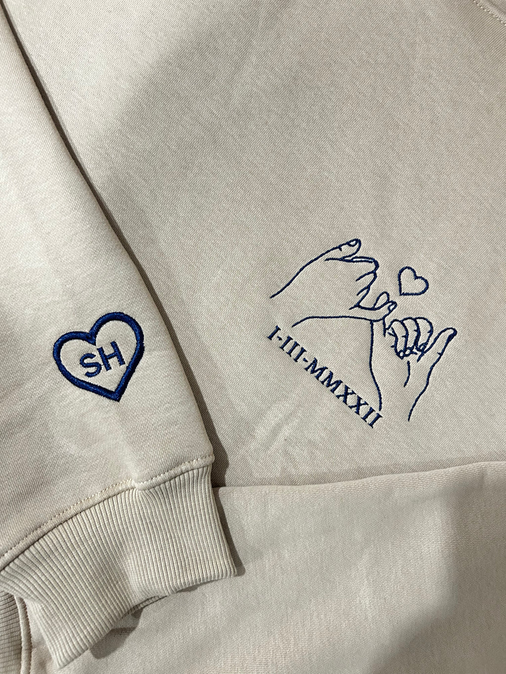 Embroidered Customized Couple Hoodies (pack of 2)
