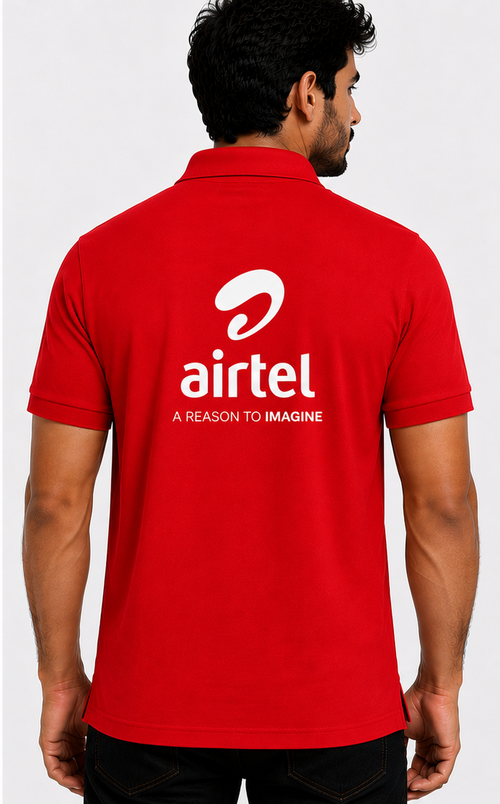 Airtel Printed T-Shirt | Custom Red T-Shirt – Elahi Prints
