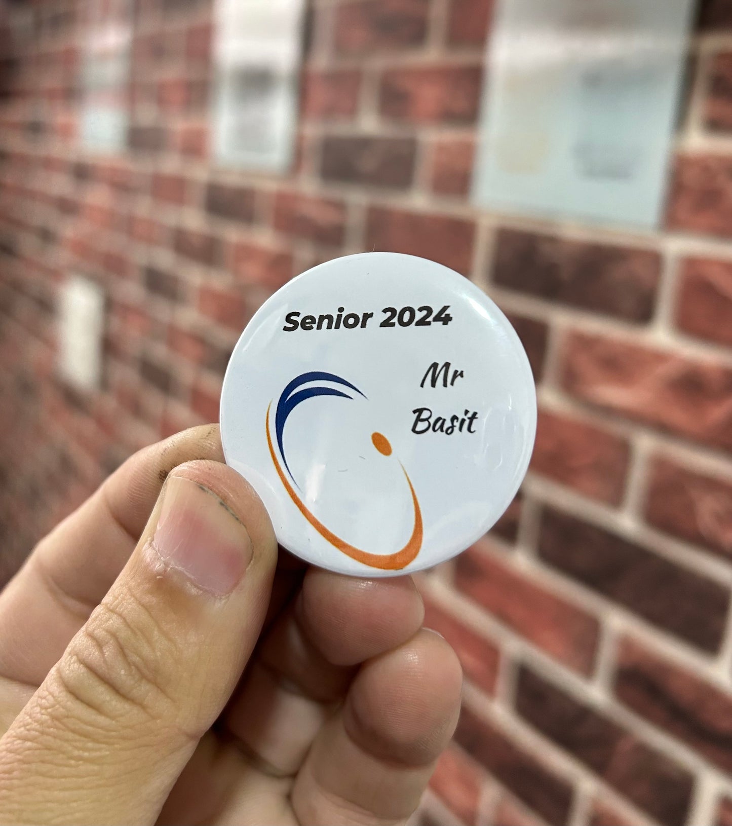 Customized Button Badge With Photo Logo & Text (pack of 5)