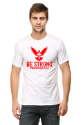 Round Neck White Tshirts Be Strong Philippians 4:13