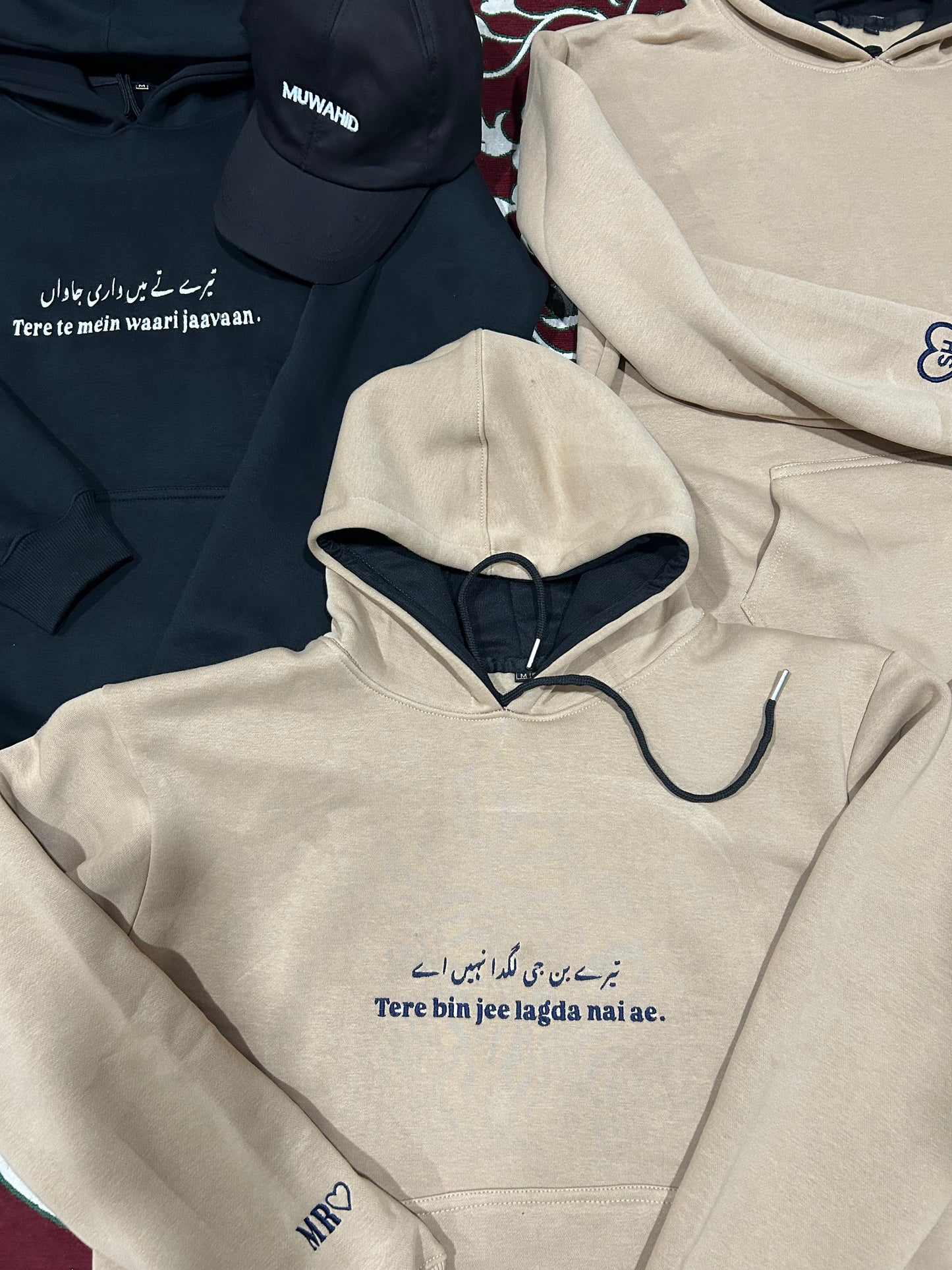 Embroidered Customized Couple Hoodies (pack of 2)