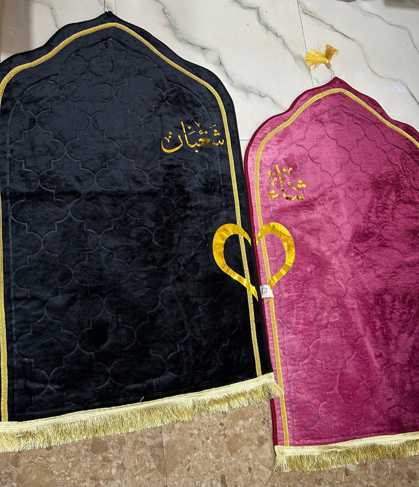 Customized Dome shaped Prayer Mats with personalized names