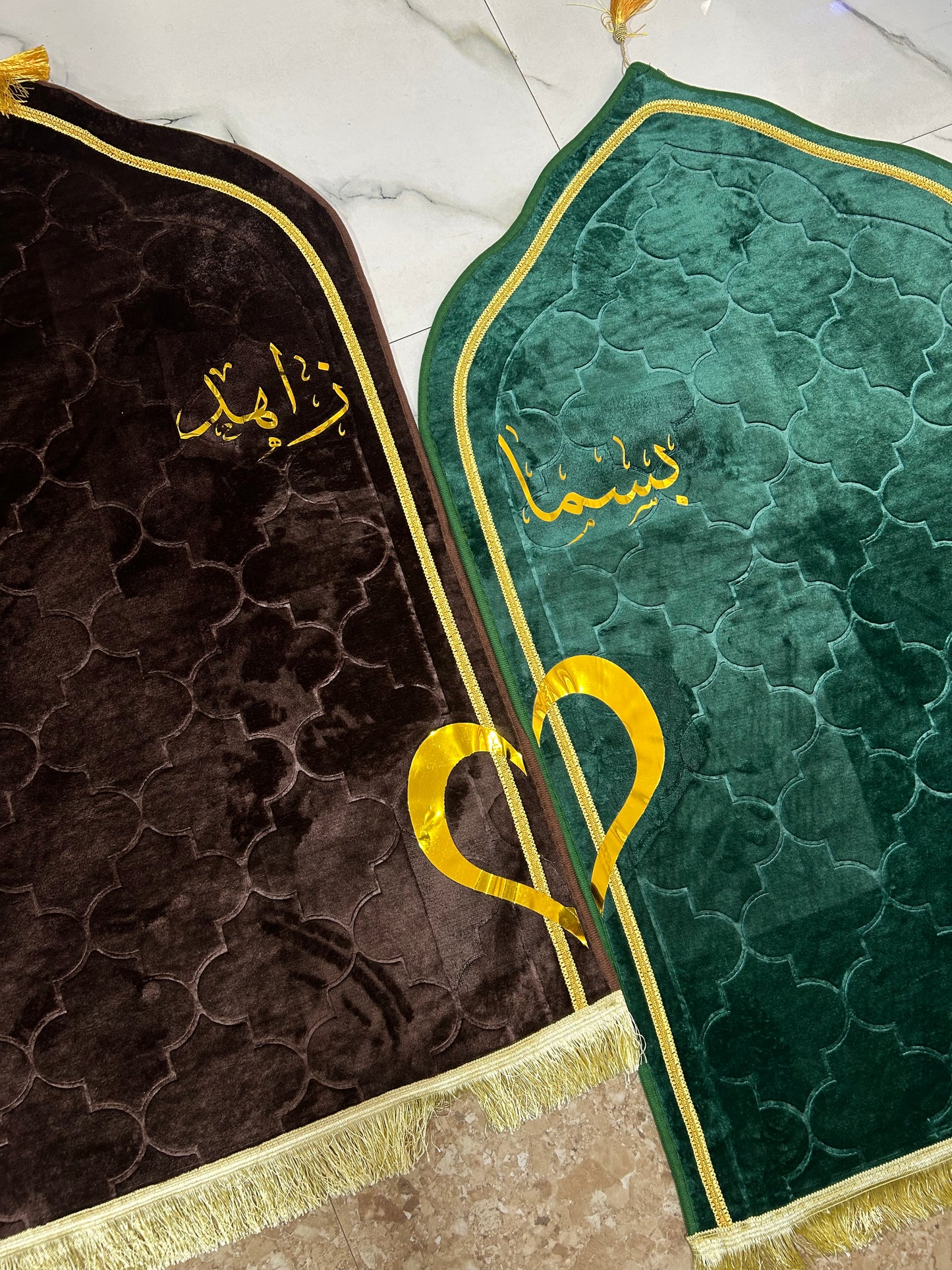 Customized Dome shaped Prayer Mats with personalized names