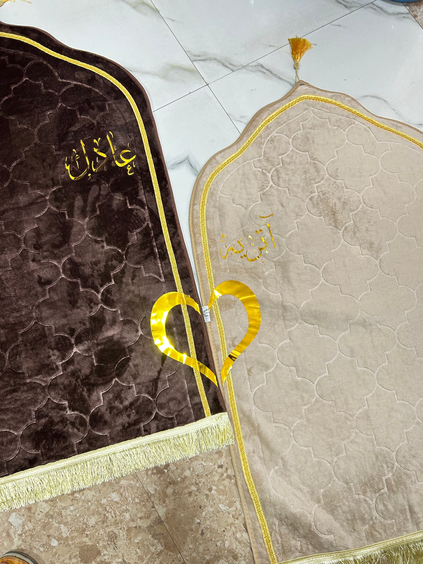Customized Dome shaped Prayer Mats with personalized names