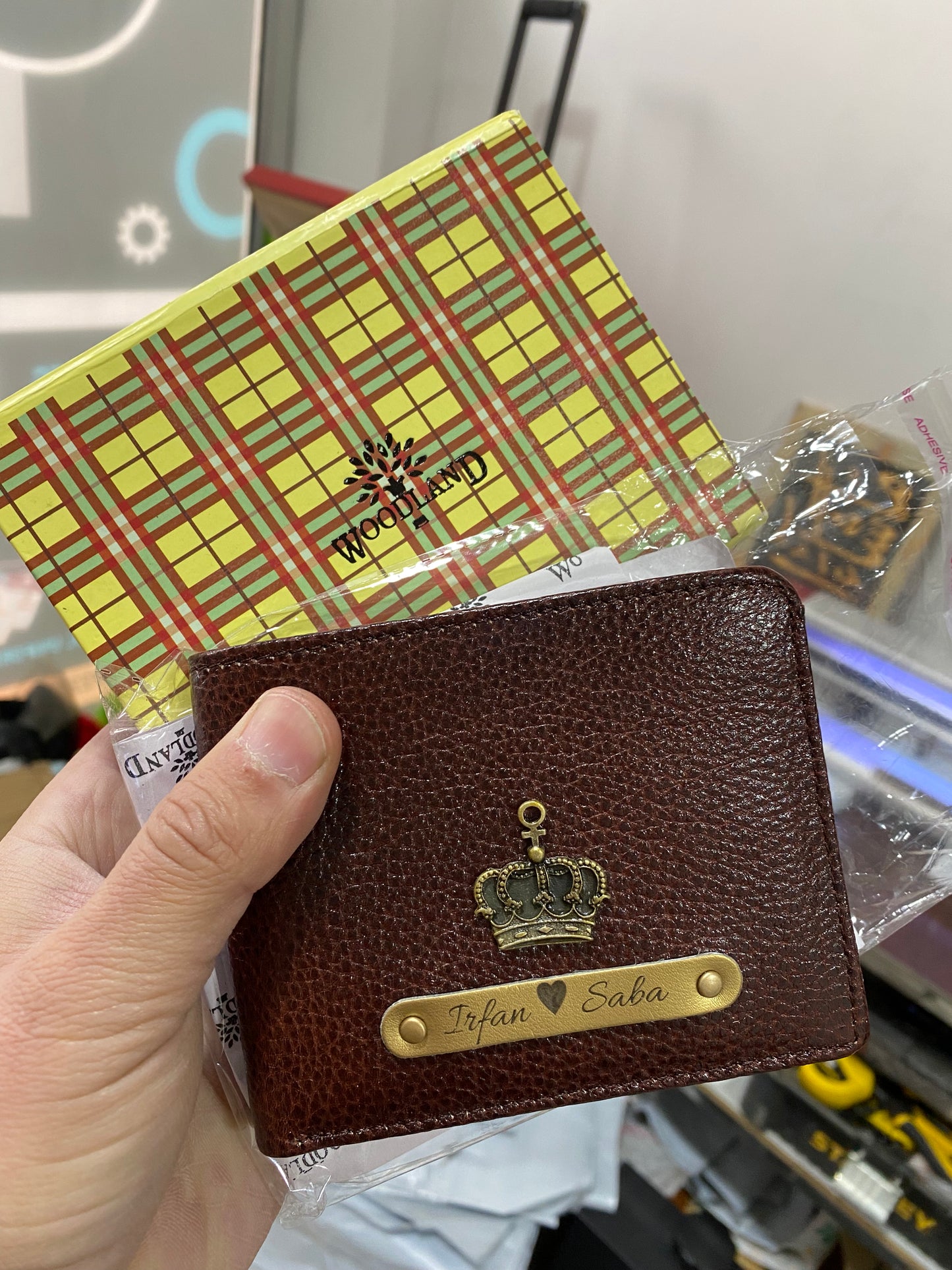 Genuine Woodland Wallets with personalised name