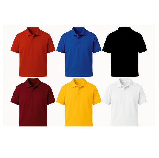 Half Sleeves Plain Polo Tshirts by Elahi Prints
