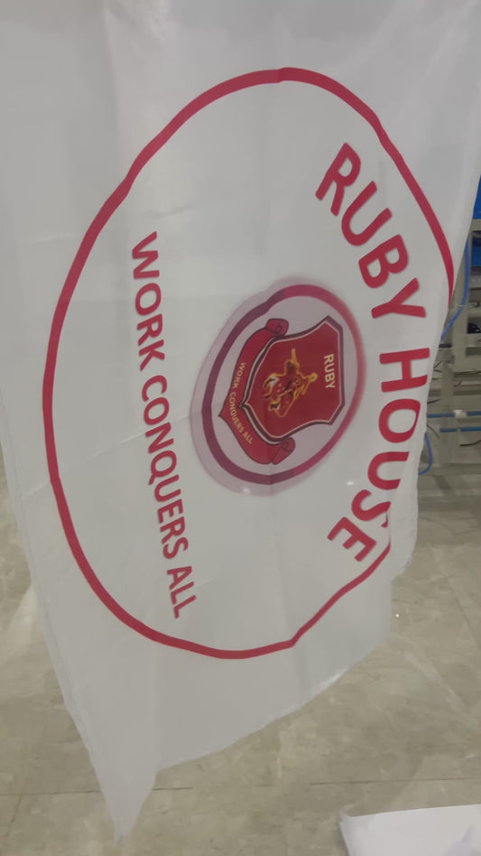 Customized Satin School Flags