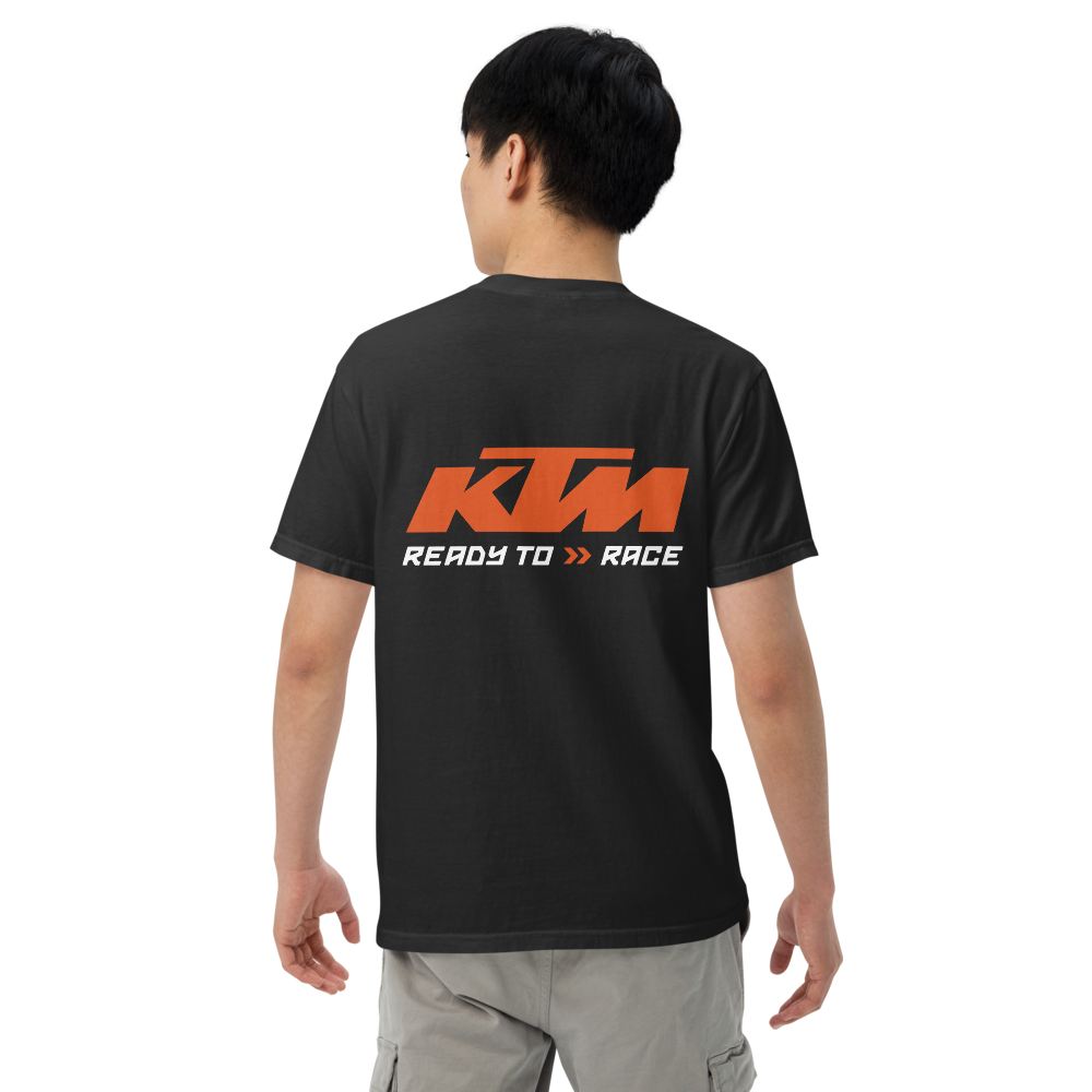 KTM Racing T-Shirt – Premium Cotton Embroidery Design | Orange & Black Moto Tee