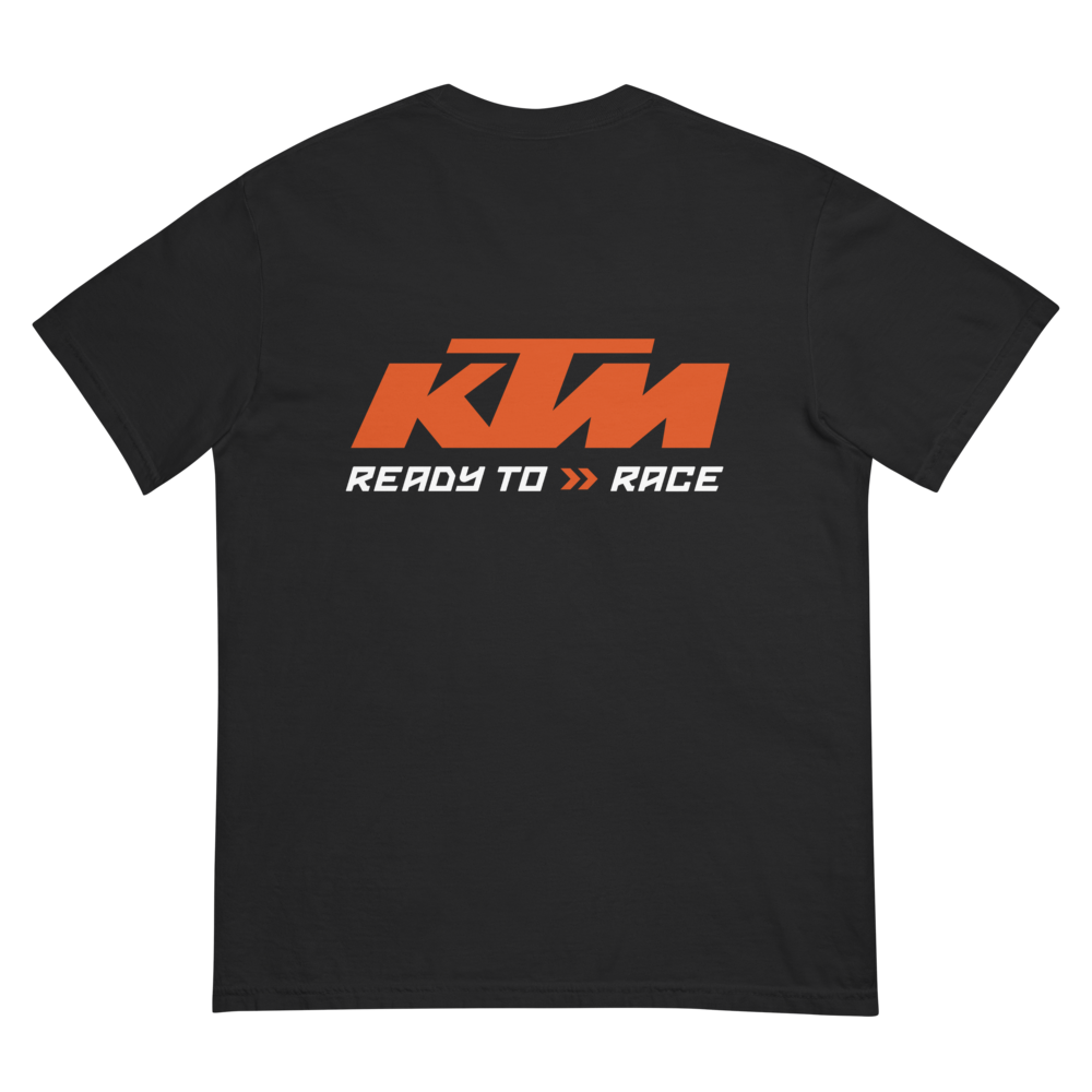 KTM Racing T-Shirt – Premium Cotton Embroidery Design | Orange & Black Moto Tee